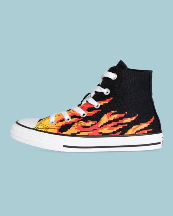 Converse Chuck Taylor All Star Flame Print Vysoké Tenisky Čierne | CV-041AOY