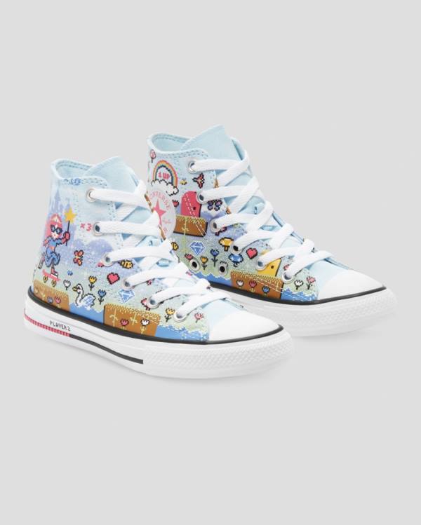 Converse Chuck Taylor All Star Girls Gamer Vysoké Tenisky Modre Ruzove Biele | CV-967BPA