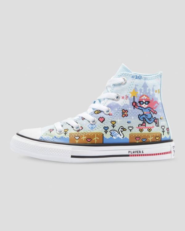 Converse Chuck Taylor All Star Girls Gamer Vysoké Tenisky Modre Ruzove Biele | CV-967BPA