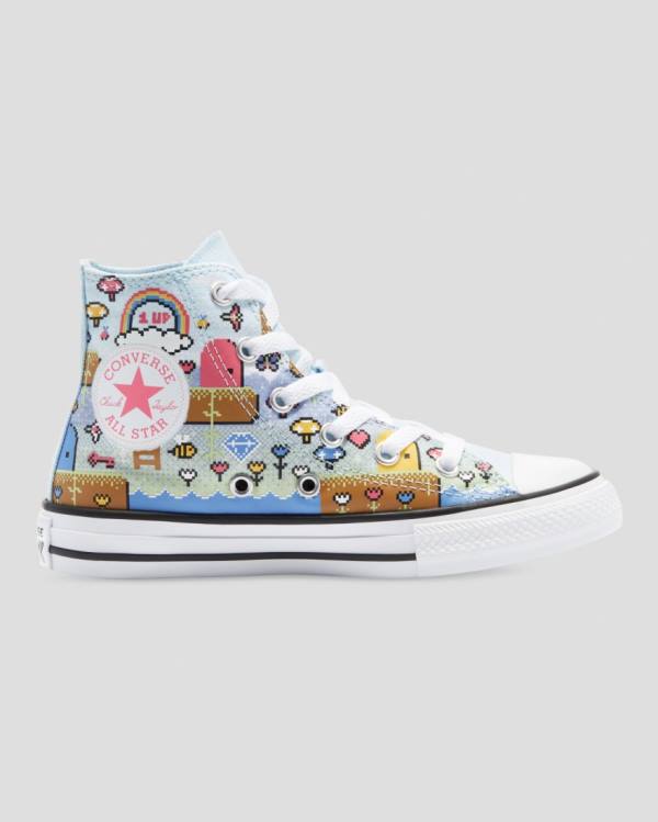 Converse Chuck Taylor All Star Girls Gamer Vysoké Tenisky Modre Ruzove Biele | CV-967BPA