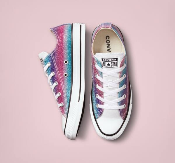 Converse Chuck Taylor All Star Glitter Drip Nízke Tenisky Biele Béžové Biele | CV-086PNU