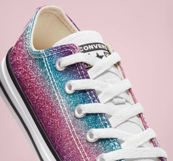 Converse Chuck Taylor All Star Glitter Drip Nízke Tenisky Biele Béžové Biele Nachový | CV-583UBG