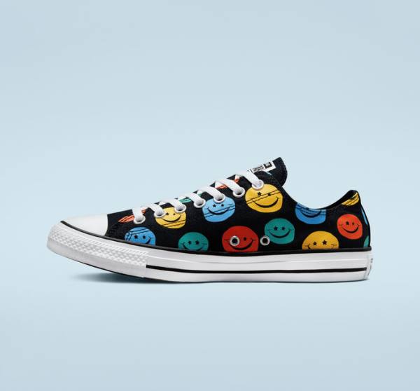 Converse Chuck Taylor All Star Happy Faces Nízke Tenisky Čierne | CV-675XLS