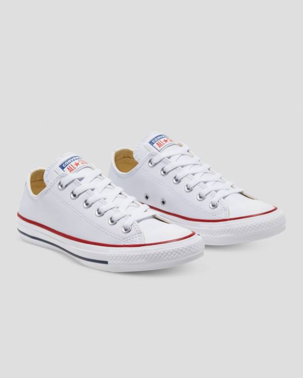 Converse Chuck Taylor All Star Kozene Nízke Tenisky Biele | CV-325FLN