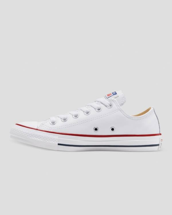 Converse Chuck Taylor All Star Kozene Nízke Tenisky Biele | CV-325FLN