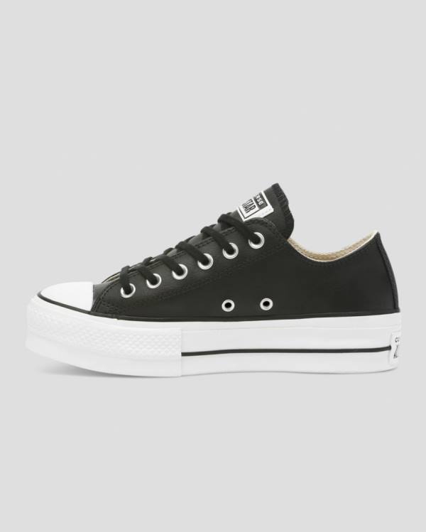 Converse Chuck Taylor All Star Lift Clean Kozene Nízke Tenisky Čierne | CV-625TOL