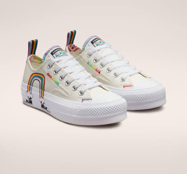 Converse Chuck Taylor All Star Lift Platforme Pride Nízke Tenisky Červené | CV-130BOF