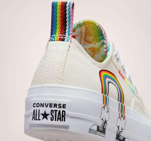 Converse Chuck Taylor All Star Lift Platforme Pride Nízke Tenisky Červené | CV-130BOF