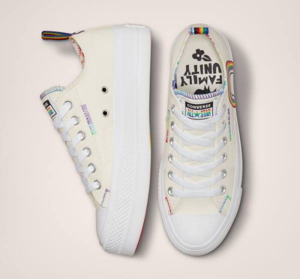 Converse Chuck Taylor All Star Lift Platforme Pride Nízke Tenisky Červené | CV-213IWE