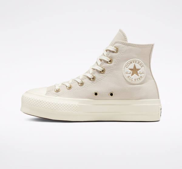 Converse Chuck Taylor All Star Lift Platforme Golden Elements Vysoké Tenisky Hnede Svetlo Zlate | CV-241ARE