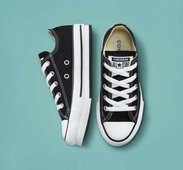 Converse Chuck Taylor All Star Lift Platforme Nízke Tenisky Čierne Biele | CV-489WTB