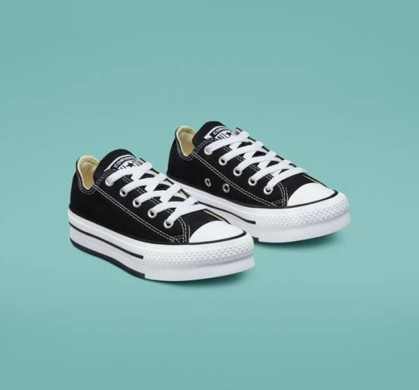 Converse Chuck Taylor All Star Lift Platforme Nízke Tenisky Čierne Biele | CV-489WTB