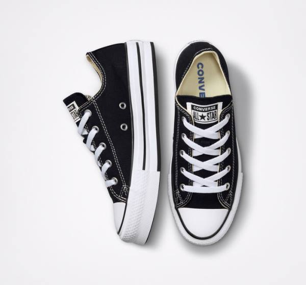 Converse Chuck Taylor All Star Lift Platforme Nízke Tenisky Čierne Biele | CV-547ATH