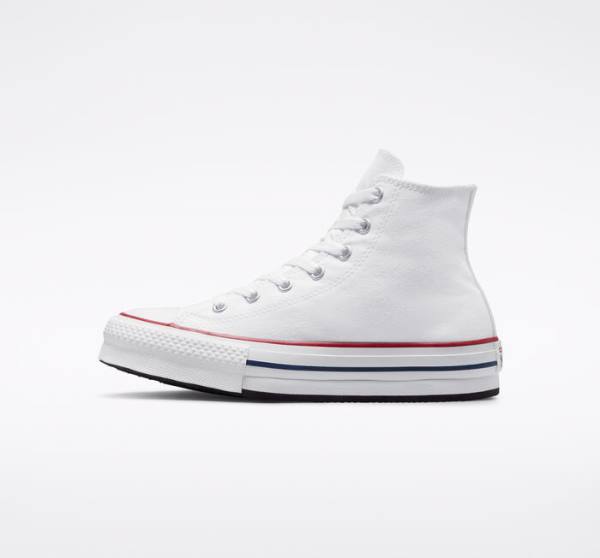 Converse Chuck Taylor All Star Lift Platforme Vysoké Tenisky Biele Tmavo Červené Námornícka Modrá | CV-780HKB