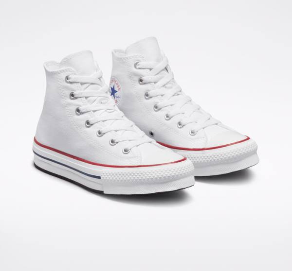 Converse Chuck Taylor All Star Lift Platforme Vysoké Tenisky Biele Tmavo Červené Námornícka Modrá | CV-780HKB