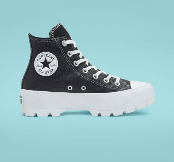 Converse Chuck Taylor All Star Lugged Kozene Vysoké Tenisky Čierne Biele | CV-941OSJ