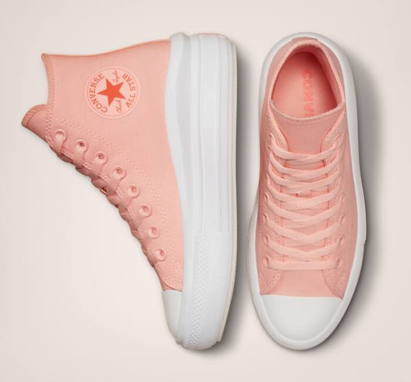 Converse Chuck Taylor All Star Move Platforme Platene Vysoké Tenisky Ruzove Biele Ruzove | CV-419UNE