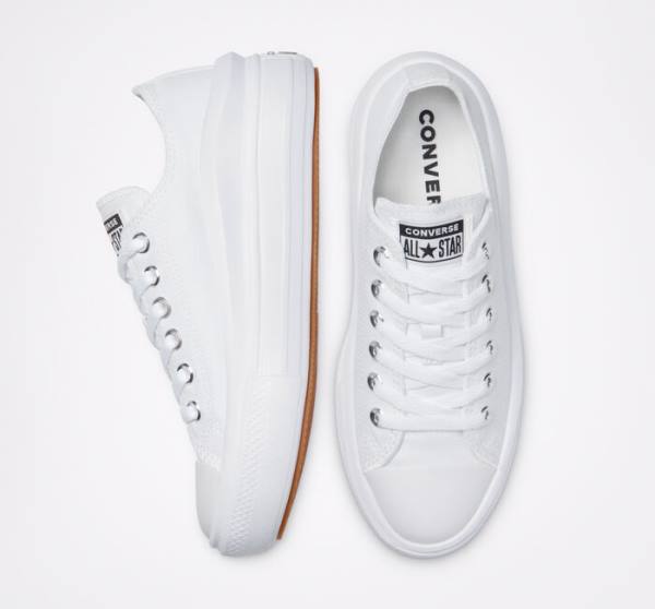 Converse Chuck Taylor All Star Move Platforme Nízke Tenisky Biele Biele Biele | CV-480OUC