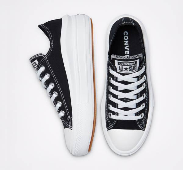 Converse Chuck Taylor All Star Move Platforme Nízke Tenisky Čierne Biele | CV-610LWU