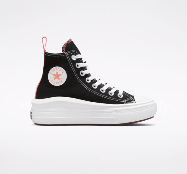 Converse Chuck Taylor All Star Move Platforme Vysoké Tenisky Čierne Ruzove Svetlo Modre Biele | CV-674SDR