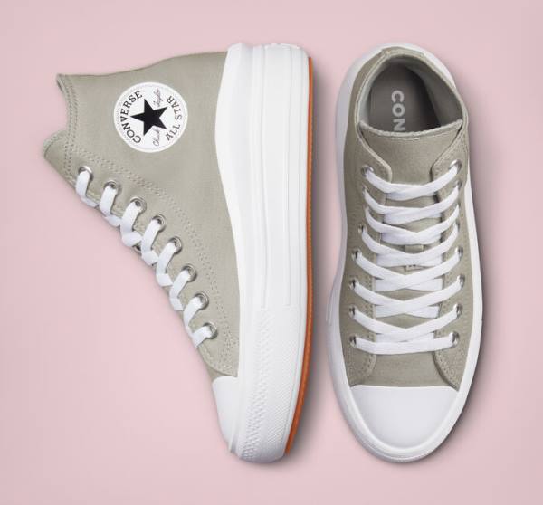 Converse Chuck Taylor All Star Move Platforme Seasonal Color Vysoké Tenisky Olivovo Zelená Biele Biele | CV-960AZL