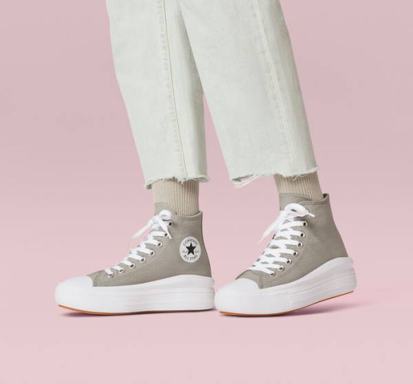 Converse Chuck Taylor All Star Move Platforme Seasonal Color Vysoké Tenisky Olivovo Zelená Biele Biele | CV-960AZL