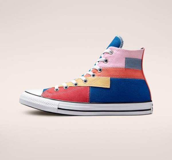 Converse Chuck Taylor All Star Patchwork Vysoké Tenisky Modre Ruzove | CV-548BWH