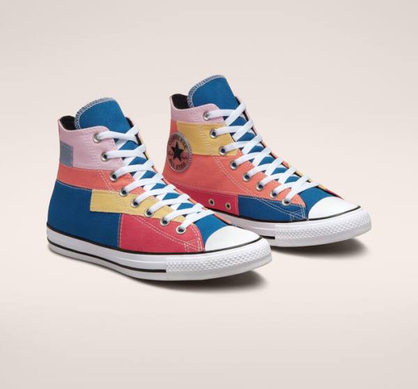 Converse Chuck Taylor All Star Patchwork Vysoké Tenisky Modre Ruzove | CV-548BWH