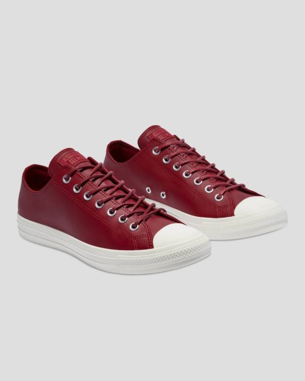 Converse Chuck Taylor All Star Seasonal Kozene Nízke Tenisky Bordove | CV-672KPM