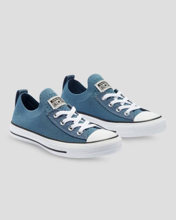 Converse Chuck Taylor All Star Shoreline Knit Glitter Nízke Tenisky Modre | CV-082TOP