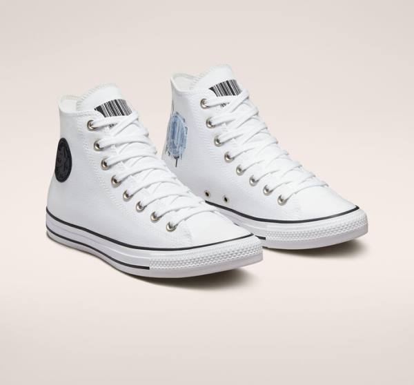 Converse Chuck Taylor All Star Translucent Barcode Vysoké Tenisky Biele Čierne Biele | CV-259LHI