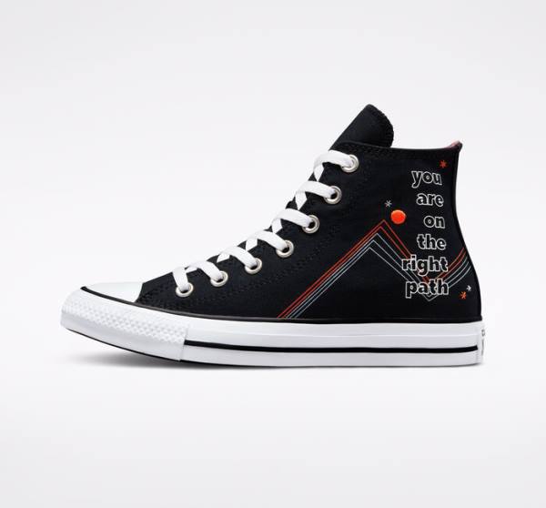 Converse Chuck Taylor All Star You Are On The Right Path Vysoké Tenisky Čierne Biele | CV-719UHF