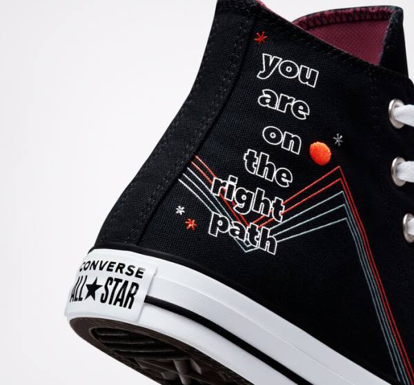 Converse Chuck Taylor All Star You Are On The Right Path Vysoké Tenisky Čierne Biele | CV-719UHF