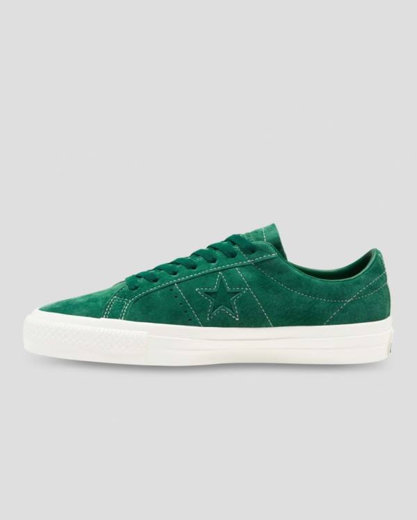 Converse One Star Pro Pigskin Semisove Nízke Tenisky Zelene | CV-568KDP