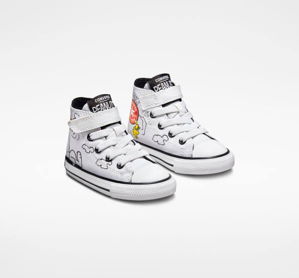 Converse Peanuts Chuck Taylor All Star Easy-On Vysoké Tenisky Biele Čierne Červené | CV-235ZSM