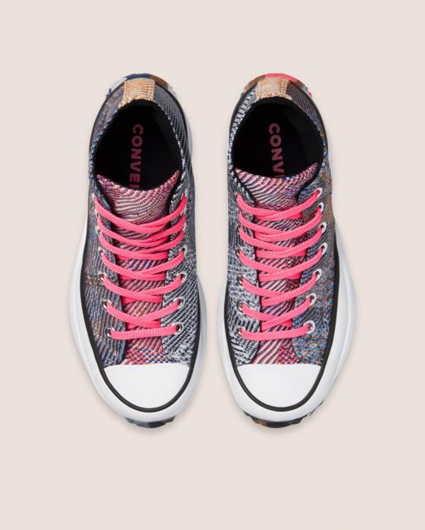 Converse Run Star Hike Knit Print Vysoké Tenisky Modre Červené | CV-475ANE