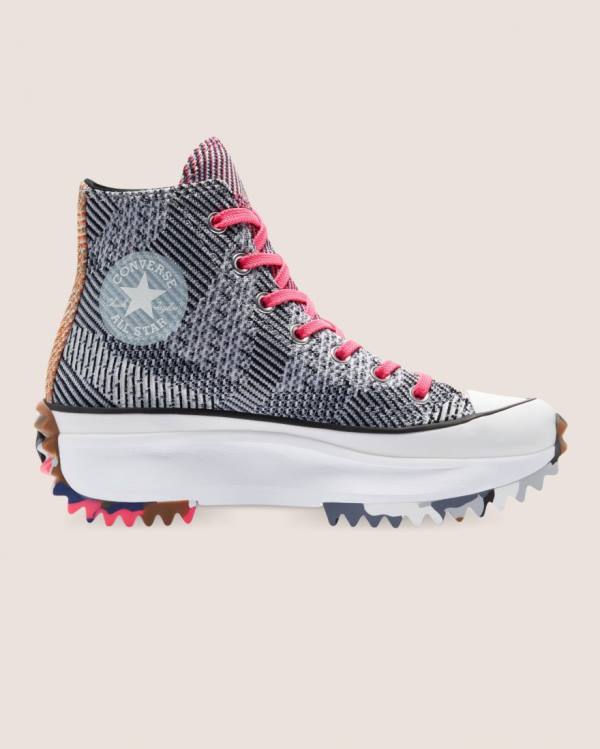 Converse Run Star Hike Knit Print Vysoké Tenisky Modre Červené | CV-475ANE