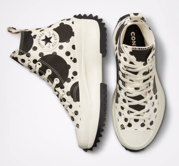 Converse Run Star Hike Platforme Polka Dots Vysoké Tenisky Čierne | CV-320PWD