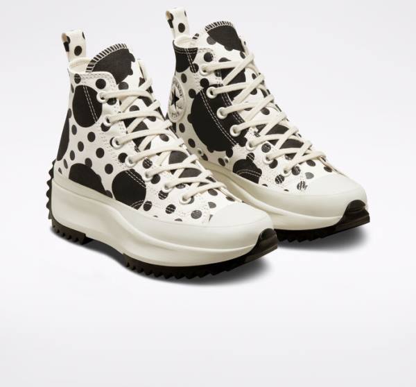 Converse Run Star Hike Platforme Polka Dots Vysoké Tenisky Čierne | CV-320PWD