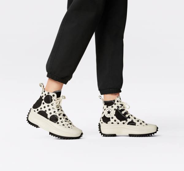 Converse Run Star Hike Platforme Polka Dots Vysoké Tenisky Čierne | CV-320PWD