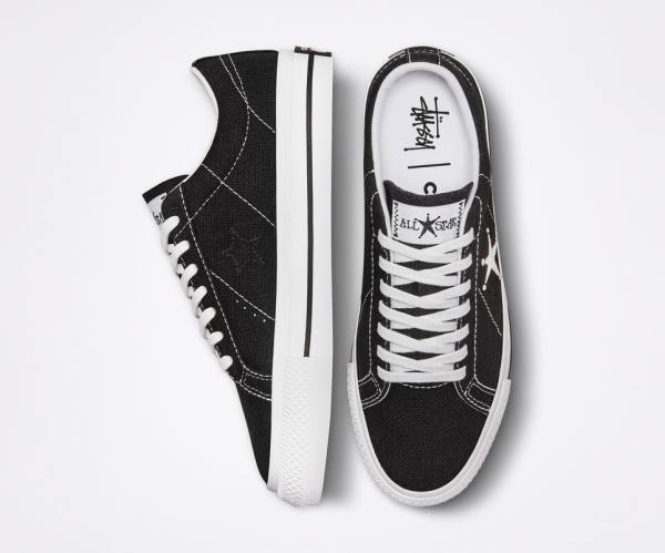 Converse Stussy One Star Nízke Tenisky Čierne Biele | CV-385RPL